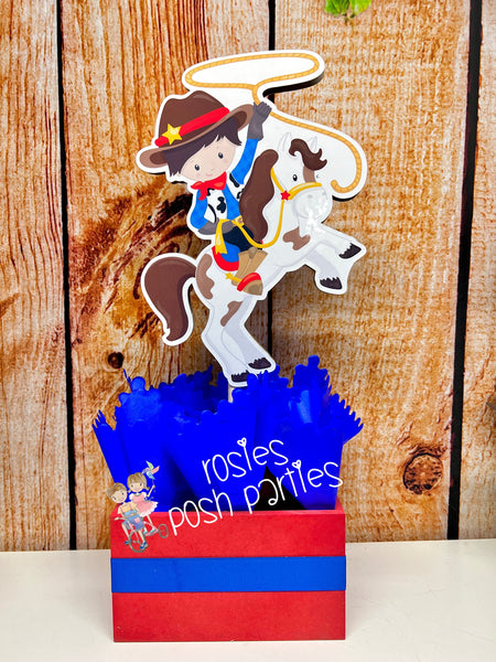 Cowboy Birthday Centerpieces Decoration Party Western Party Cowboy Western Birthday Prop Cowboy Theme Western Party Cowboy party SET OF 4