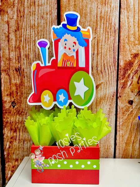 Carnival Circus Theme Birthday Centerpieces Circus Carnival Baby Shower Guests Circus Carnival Party Decor birthday or Baby Shower SET OF 6