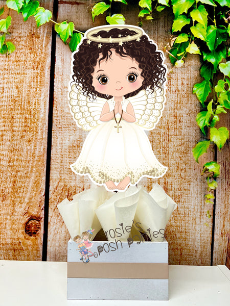 Christening Baptism centerpieces | Baptism Angel Theme | Christening Decoration | Baptism Religious Theme Centerpiece Decoration INDIVIDUAL
