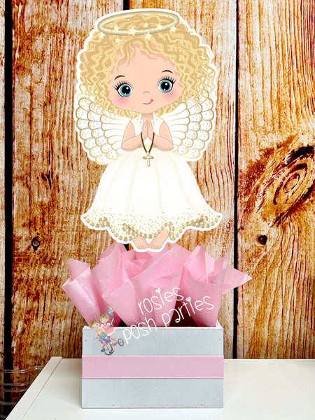 Christening Baptism centerpieces | Baptism Angel Theme | Christening Decoration | Baptism Religious Theme Centerpiece Decoration INDIVIDUAL