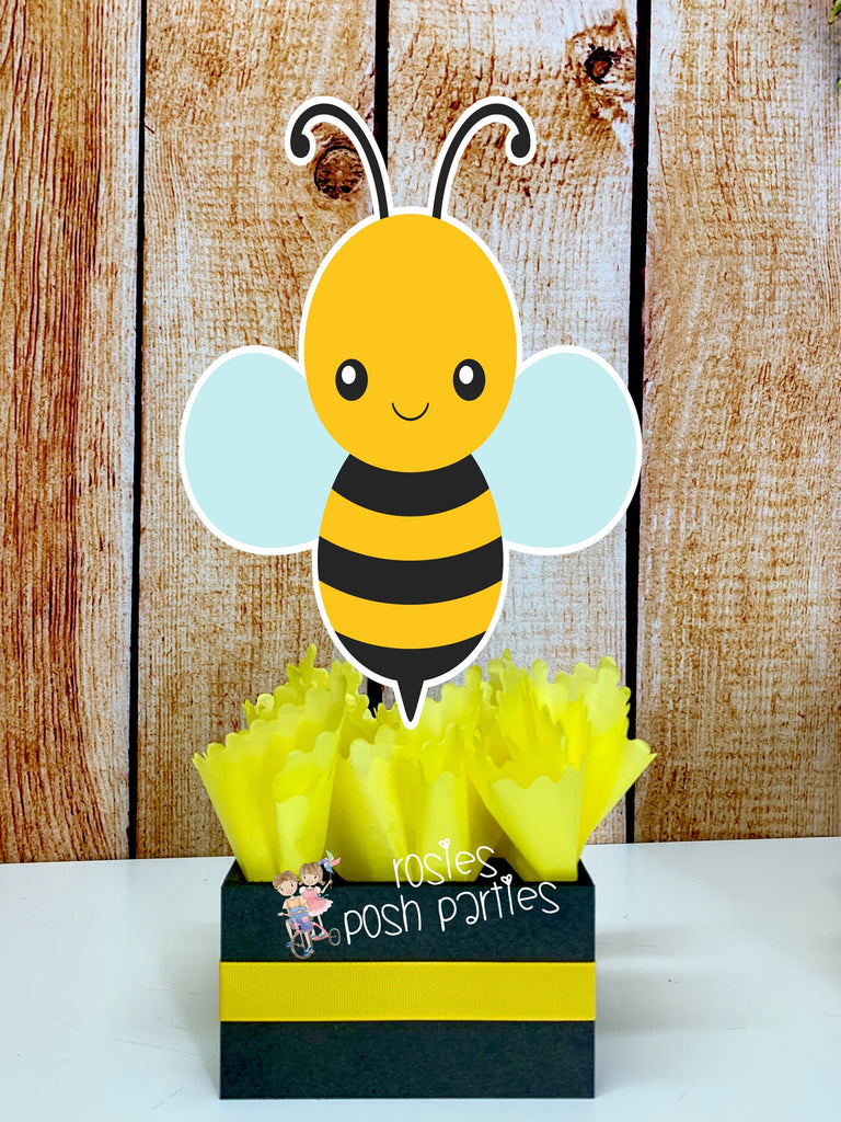 Bumble Bee Baby Shower Birthday Party centerpiece theme 1st birthday, –  Rosie's Posh Parties