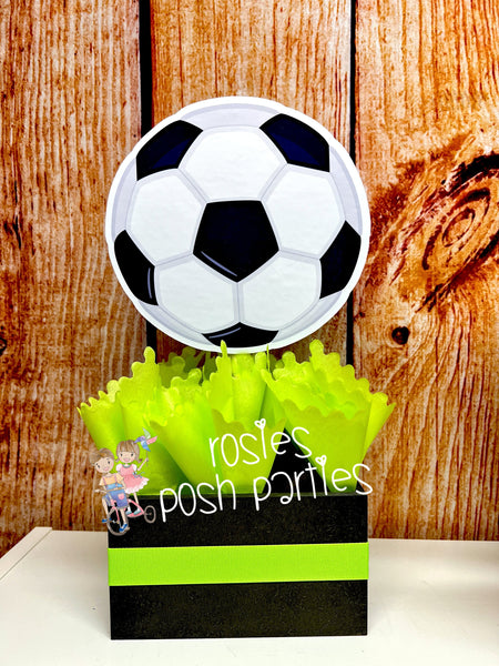 Sports Theme Centerpiece Sports Party Sports Birthday Soccer Football Baseball Basketball decoration for Birthday or themed event SET OF 4