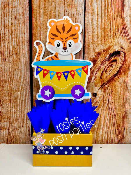 Carnival Circus Theme Birthday Centerpieces Circus Carnival Baby Shower Guests Circus Carnival Party Decor birthday or Baby Shower SET OF 6