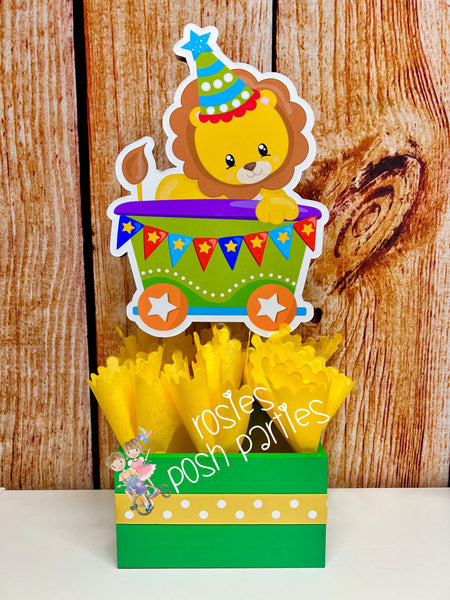 Carnival Circus Theme Birthday Centerpieces Circus Carnival Baby Shower Guests Circus Carnival Party Decor birthday or Baby Shower SET OF 6