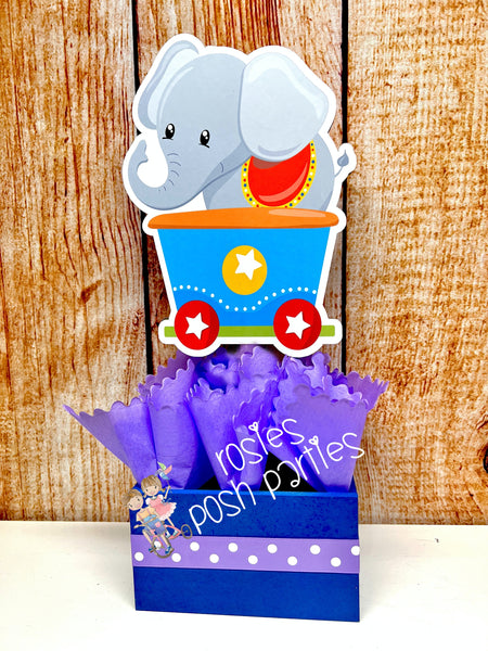 Carnival Circus Theme Birthday Centerpieces Circus Carnival Baby Shower Guests Circus Carnival Party Decor birthday or Baby Shower SET OF 6