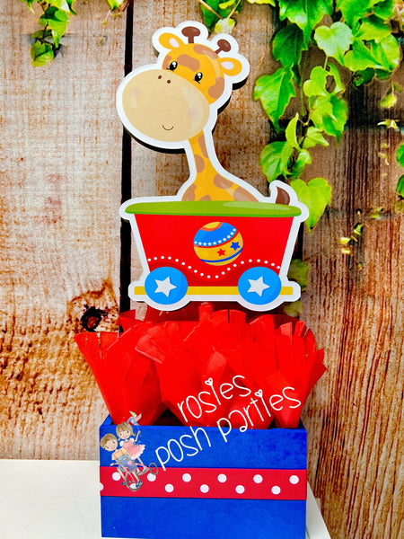Carnival Circus Theme Birthday Centerpieces Circus Carnival Baby Shower Guests Circus Carnival Party Decor birthday or Baby Shower SET OF 6