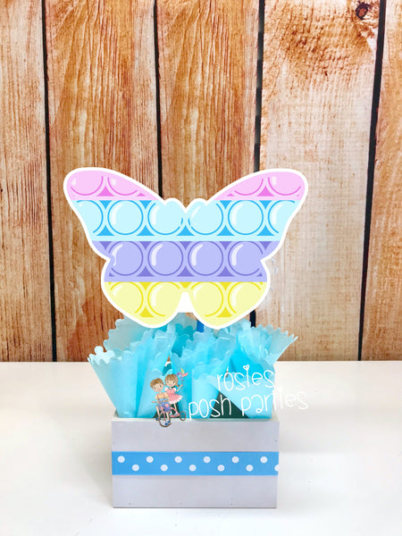Pop It Birthday Theme | Girl Pop It Party | Pastel Pop It Centerpiece | Pop It Bubble Fidget Decoration | Pop It Party Centerpiece SET OF 4