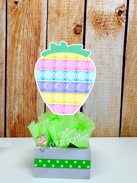 Pop It Birthday Theme | Girl Pop It Party | Pastel Pop It Centerpiece | Pop It Bubble Fidget Decoration | Pop It Party Centerpiece SET OF 4