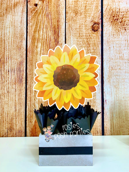 Sunflower Birthday Theme | Sunflower Baby Shower Theme | Sunflower Party Theme | Sunflower Centerpiece | Yellow Sunflower Decor INDIVIDUAL