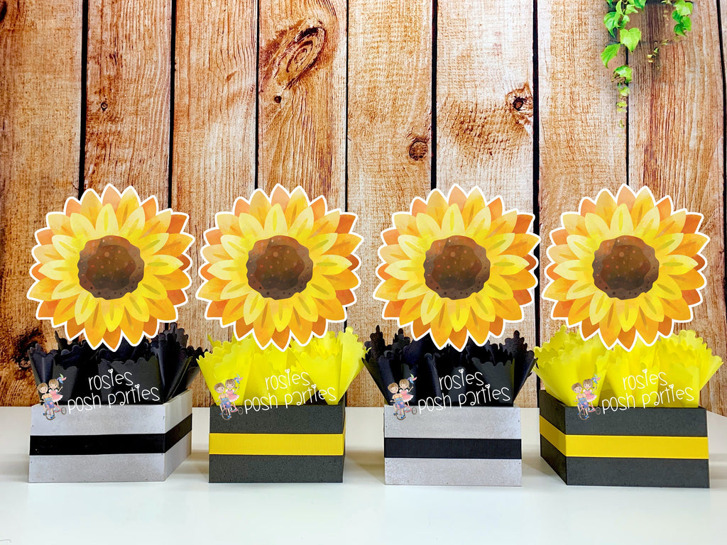Sunflower Birthday Theme | Sunflower Baby Shower Theme | Sunflower Party Theme | Sunflower Centerpiece | Yellow Sunflower Decor INDIVIDUAL
