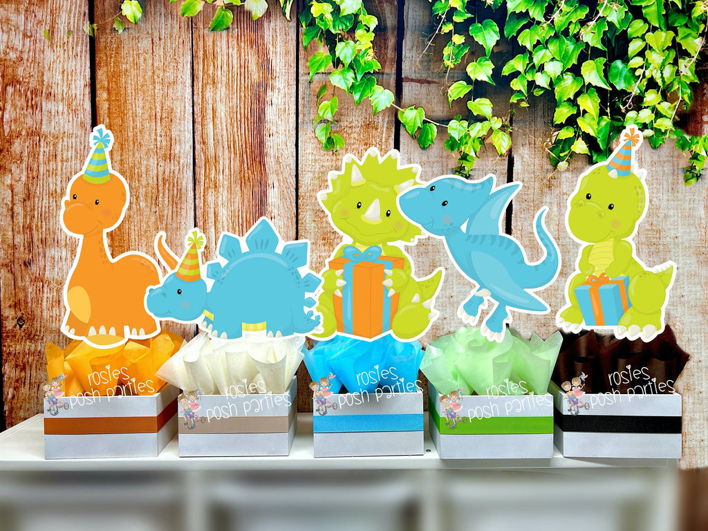 Dinosaur birthday party Dinosaur centerpiece Dinosaur party decoration –  Rosie's Posh Parties