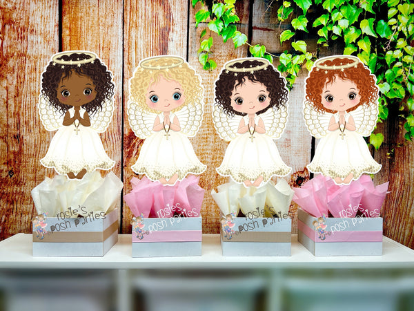 Christening Baptism centerpieces | Baptism Angel Theme | Christening Decoration | Baptism Religious Theme Centerpiece Decoration INDIVIDUAL