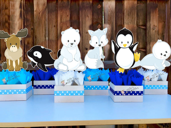 Arctic Theme | Arctic Baby Shower Centerpiece | Arctic Birthday Party Theme Decoration | Winter Onederland Theme Centerpiece INDIVIDUAL