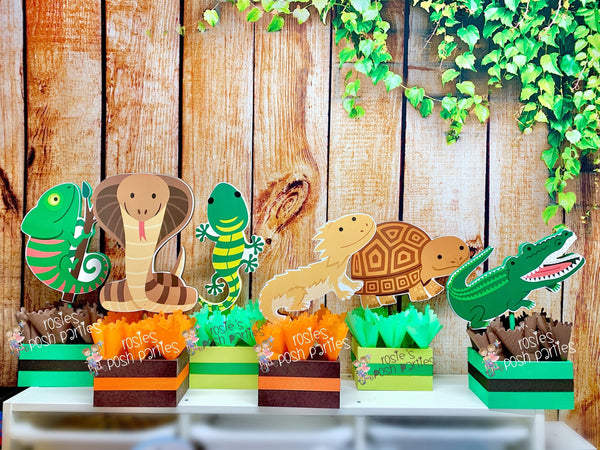 Reptile Theme | Reptile Birthday Party Decoration | Snake Reptile Theme | Birthday Party Centerpiece | Reptile Snake Turtle INDIVIDUAL