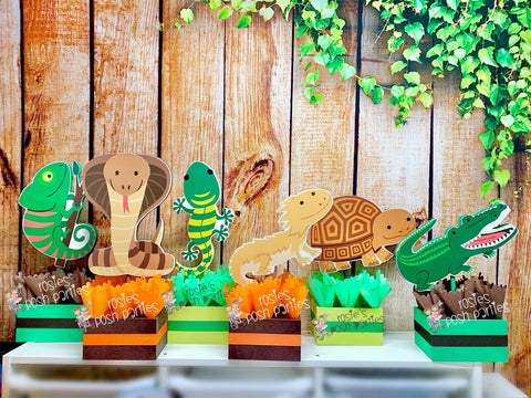 Reptile Theme | Reptile Birthday Party Decoration | Snake Reptile Theme | Birthday Party Centerpiece | Reptile Snake Turtle INDIVIDUAL