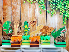 Reptile Theme | Reptile Birthday Party Decoration | Snake Reptile Theme | Birthday Party Centerpiece | Reptile Snake Turtle INDIVIDUAL