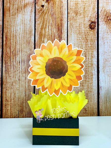 Sunflower Birthday Theme | Sunflower Baby Shower Theme | Sunflower Party Theme | Sunflower Centerpiece | Yellow Sunflower Decor INDIVIDUAL