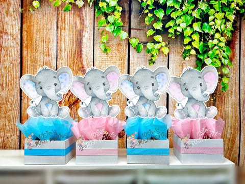 Elephant Baby Shower Theme | Elephant Birthday | Gender Reveal Elephant Theme Centerpiece Decoration | Pink Elephant Baby Shower Centerpiece