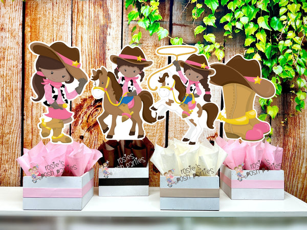African Cowgirl Theme | Cowgirl Birthday Centerpiece | African American Theme | Western Cowgirl Birthday | Wild West Theme Decor INDIVIDUAL