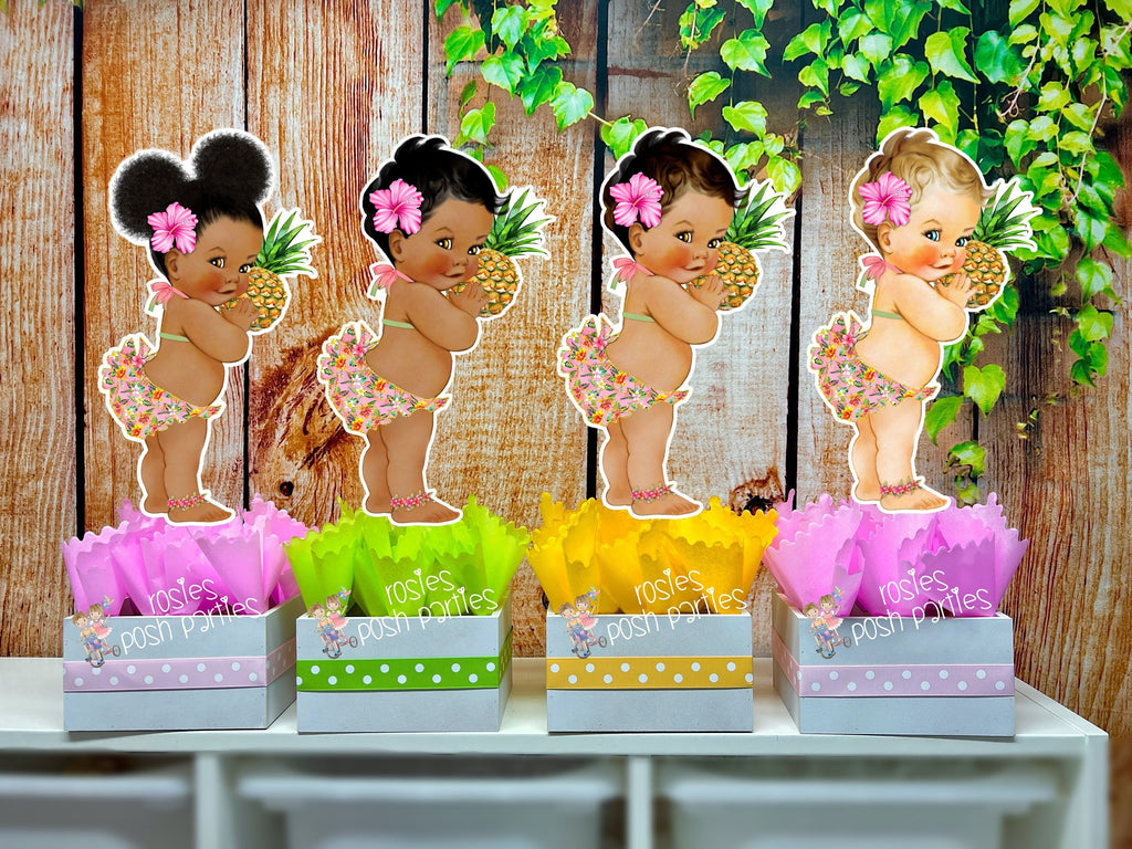 Luau Theme Centerpiece Decoration, Island Girl Party