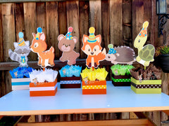 Forest Friends Theme | Woodland Birthday Theme | Woodland Baby Shower Centerpiece | Forest Woodland Theme | Baby Shower Birthday SET OF 6