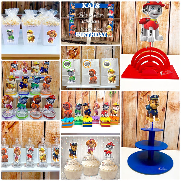 Paw Patrol Birthday Theme Candy Jar Favors SET OF 12