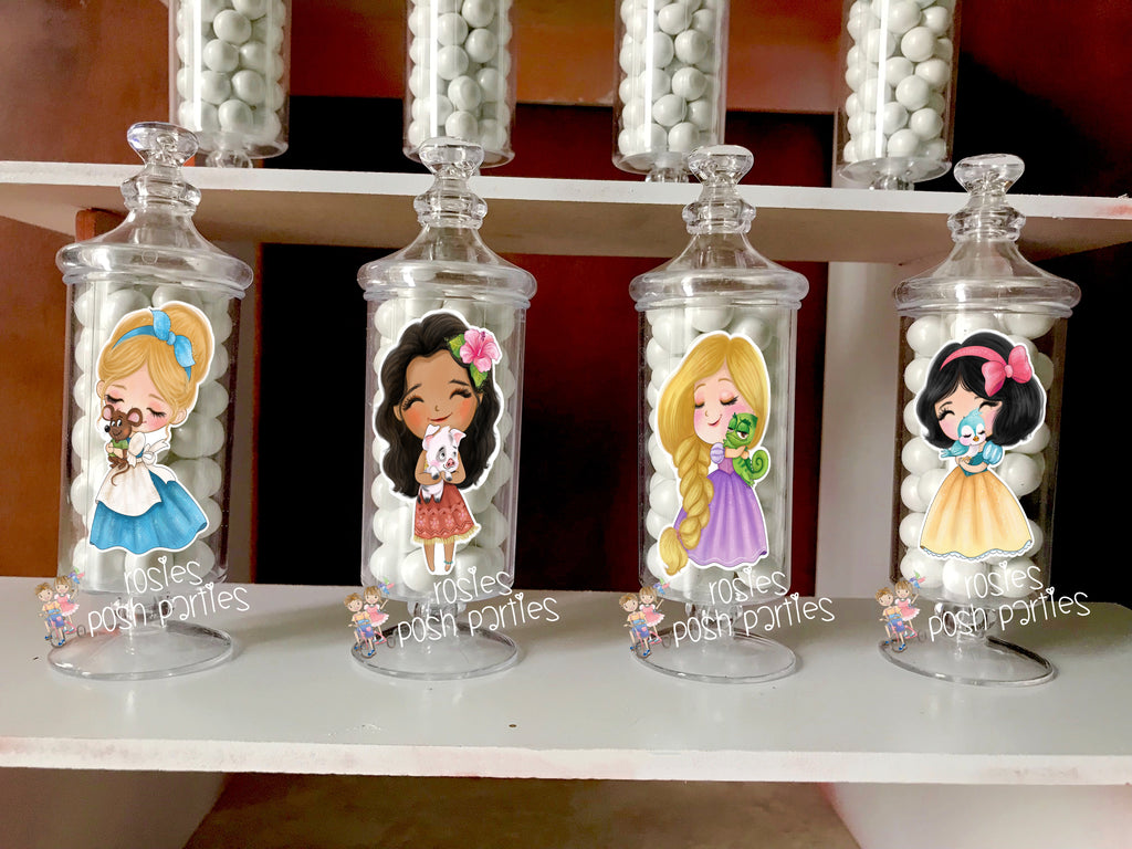 Classic Disney Princess Theme Apothecary Favor Jars