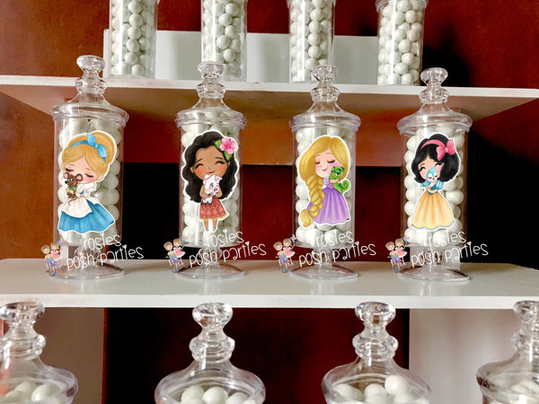 Classic Disney Princess Theme Apothecary Favor Jars
